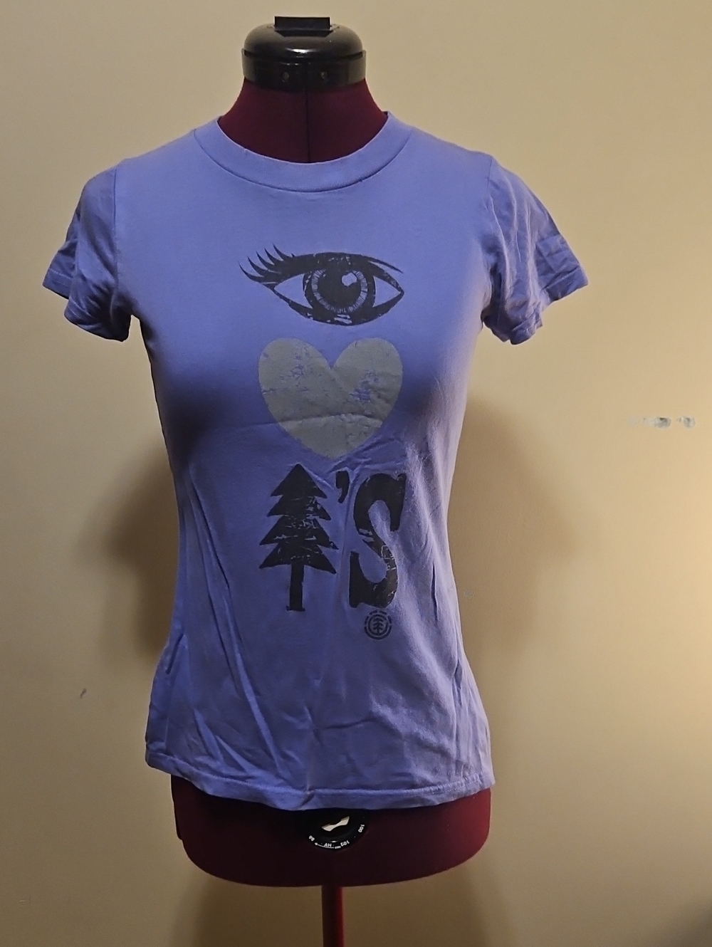 Element Lavender Short-Sleeve Graphic Tee with Eye, Heart & Tree